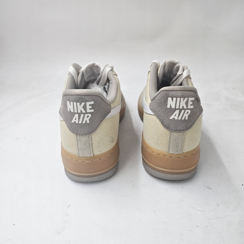 Nike Air Force 1 07 Light Khaki White Gum Womens 8.5 Suede Canvas HV4306 Sneaker - Picture 5 of 12